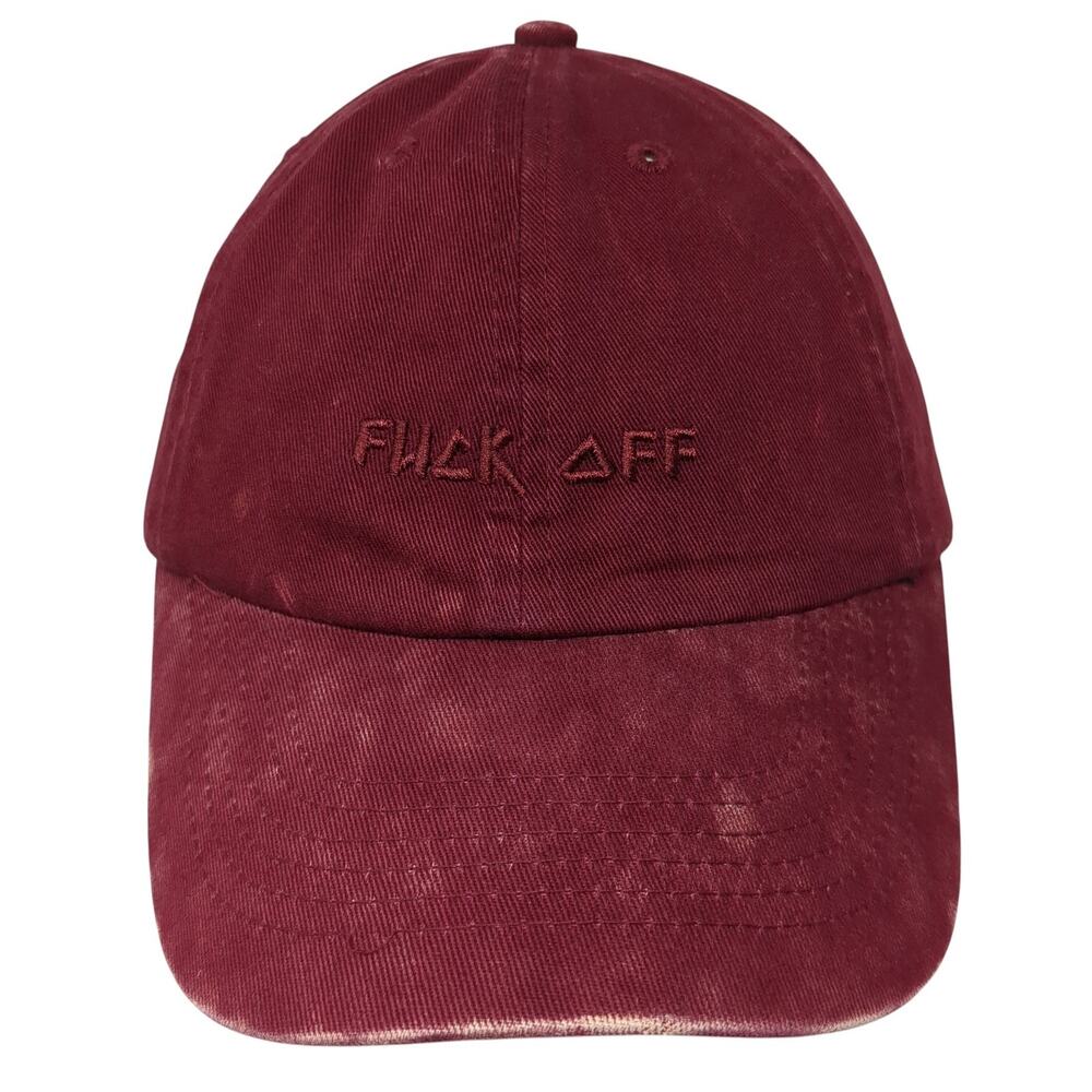 F*Ck Off Slideback Hat Red One Size Adjustable Em… - image 1